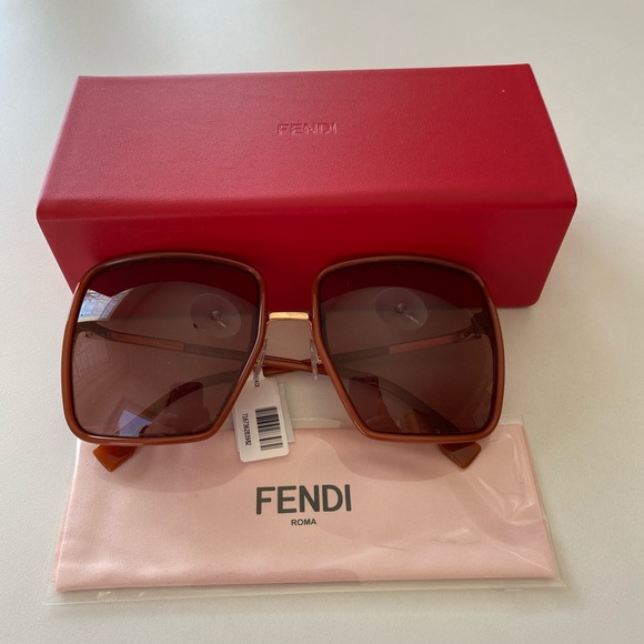 Fendi angular square sunglasses main image 10